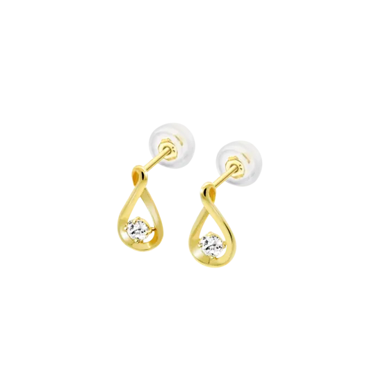 Pendientes Time Road Hin00129 Oro, Mujer