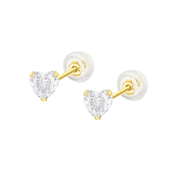 Pendientes Corazón Time Road Hin00159/6 Oro, Mujer