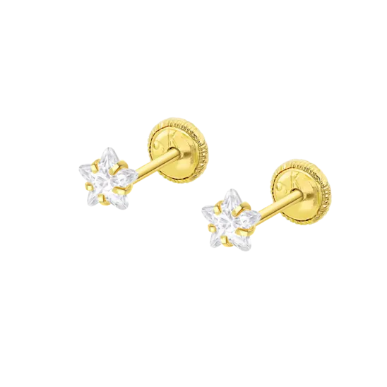 Pendientes De Bebé Estrella Hin00160/4 Oro
