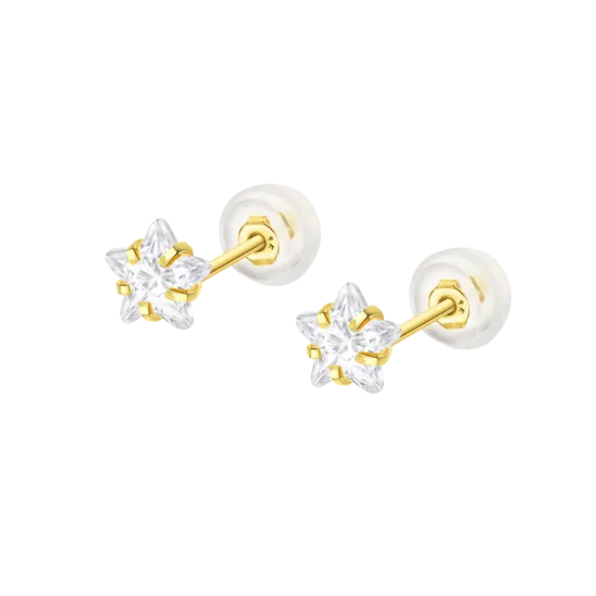 Pendientes Estrella Time Road Hin00160/6 Oro, Mujer