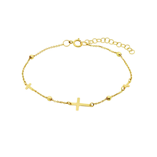 Pulsera Cruz Time Road Hin00174/19 Oro, Mujer