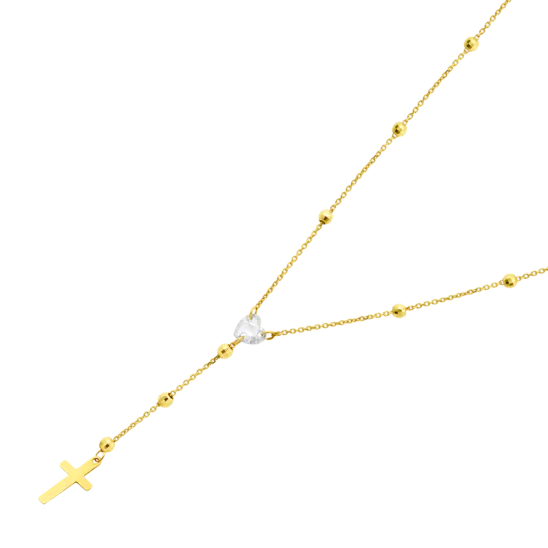 Collar Cruz Time Road Hin00175/43 Oro, Mujer