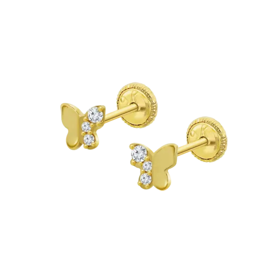 Pendientes De Bebé Mariposa Time Road Hin00181 Oro