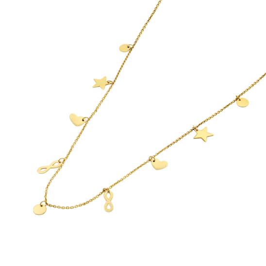 Collar Time Road Hin00192/45 Oro, Mujer