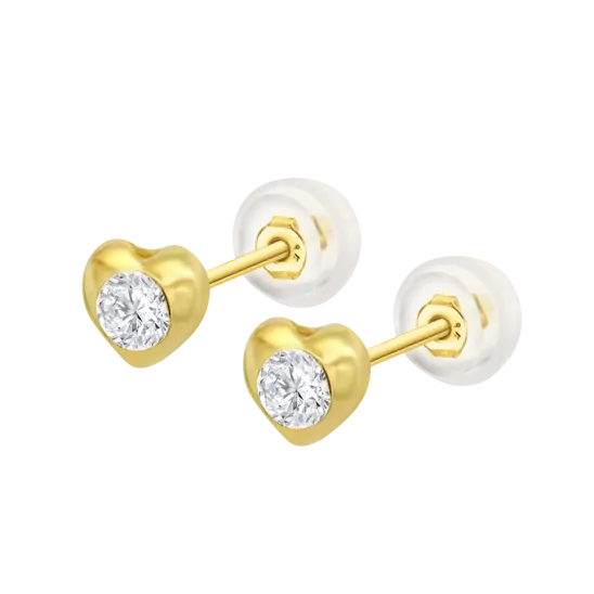 Pendientes Corazón Time Road Hin00198/6 Oro, Mujer