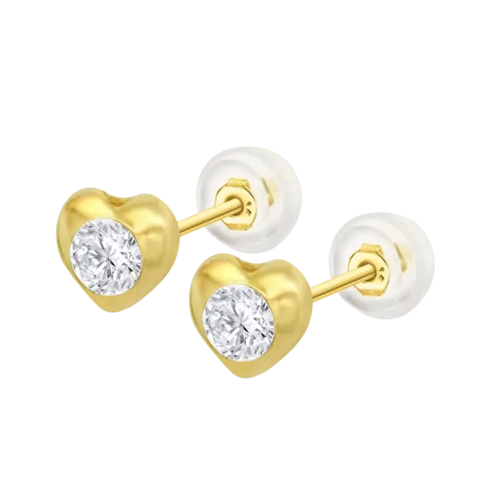 Pendientes Corazón Time Road Hin00198/8 Oro, Mujer