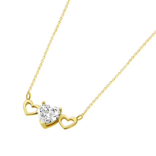 Collar Corazón Time Road Hin00248/45 Oro, Mujer