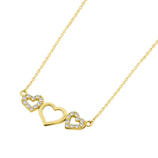 Collar Corazón Time Road Hin00263/45 Oro, Mujer