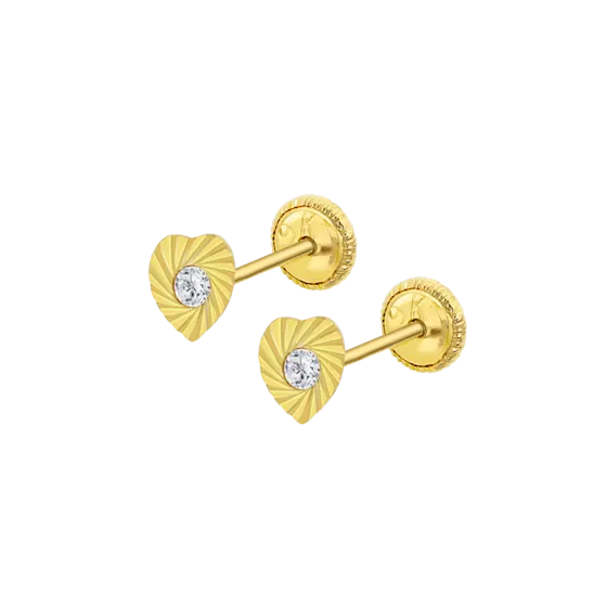 Pendientes De Bebé Corazón Hin00269/5 Oro