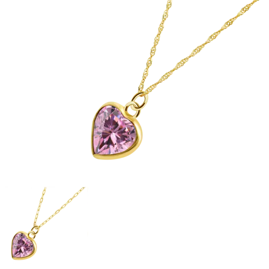 Collar Corazón Time Road Hin00281/45 Oro, Mujer