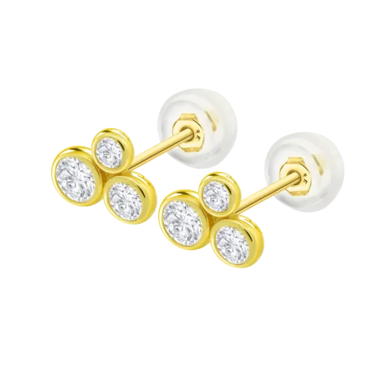 Pendientes Time Road Hin00291 Oro, Mujer