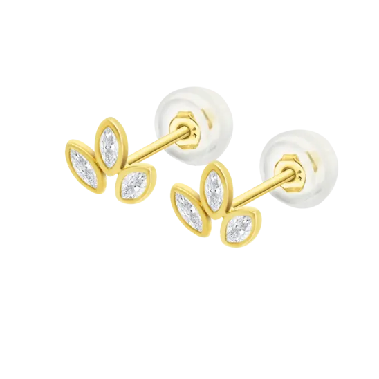 Pendientes Flor Time Road Hin00295 Oro, Mujer