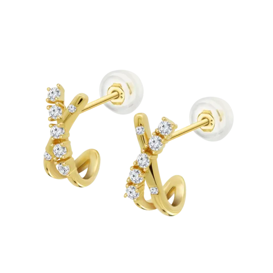 Pendientes Time Road Hin00359 Oro, Mujer