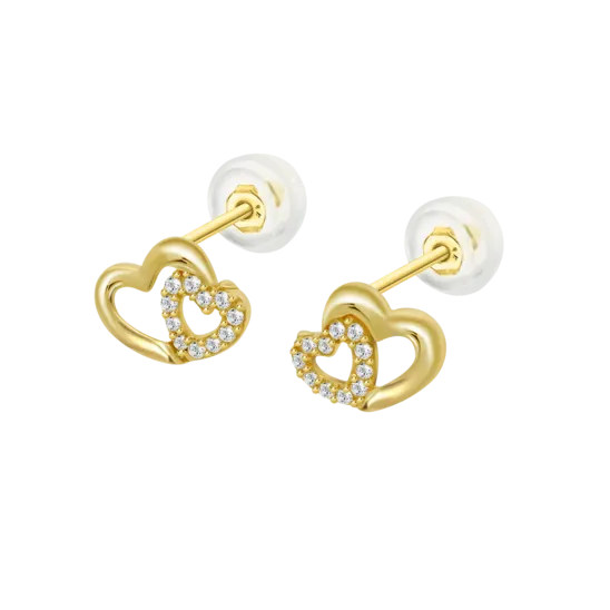 Pendientes Corazón Time Road Hin00396 Oro, Mujer