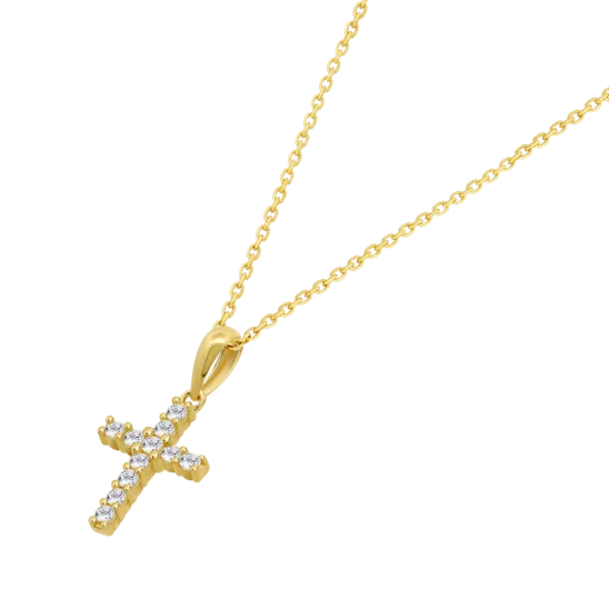 Collar Cruz Time Road Hin00407/43 Oro, Mujer