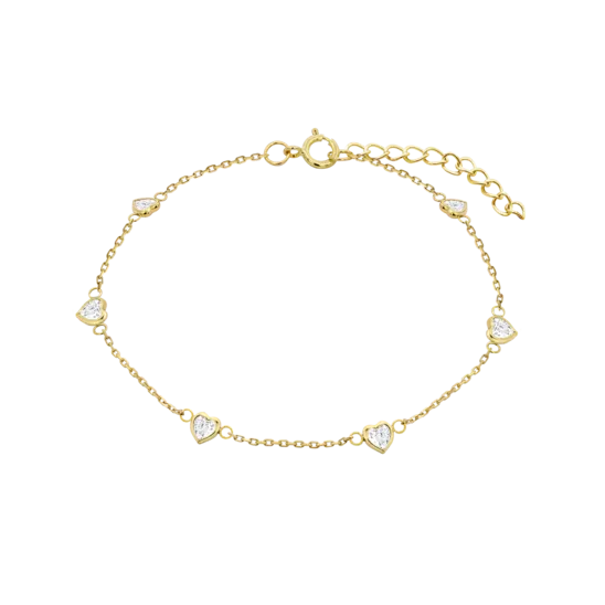 Pulsera Corazón Time Road Hin00471/19 Oro, Mujer