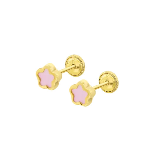 Pendientes Flor Time Road Hin00495/4 Oro, Mujer