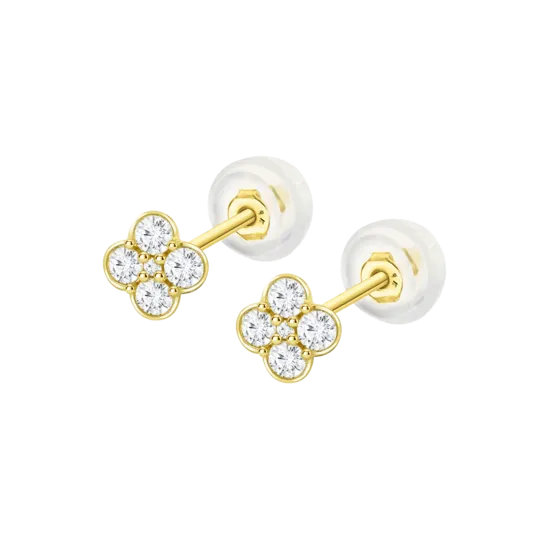 Pendientes Flor Time Road Hin00498 Oro, Mujer