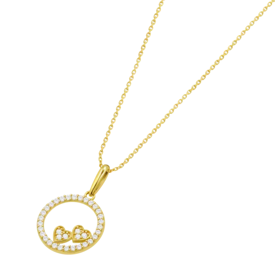 Collar Corazón Time Road Hin00529/45 Oro 9k De 375 Ml, Mujer