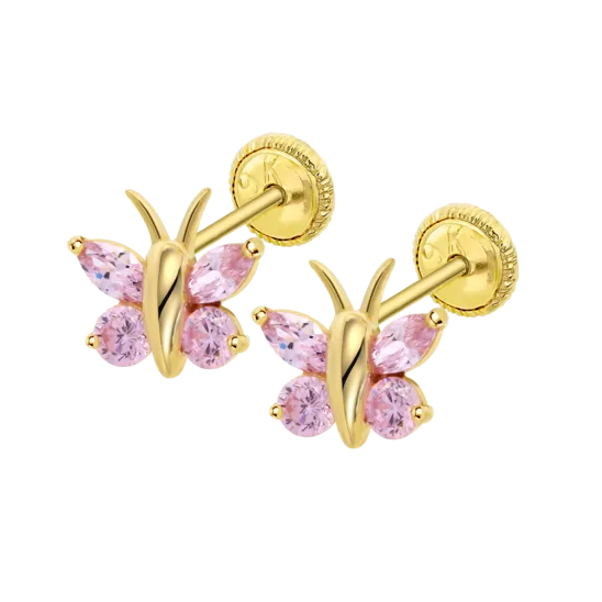 Pendientes De Bebé Mariposa Ic00037/8 Oro
