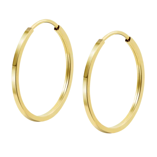 Pendientes De Aro Time Road Lg00089/20 Oro 9k, Mujer