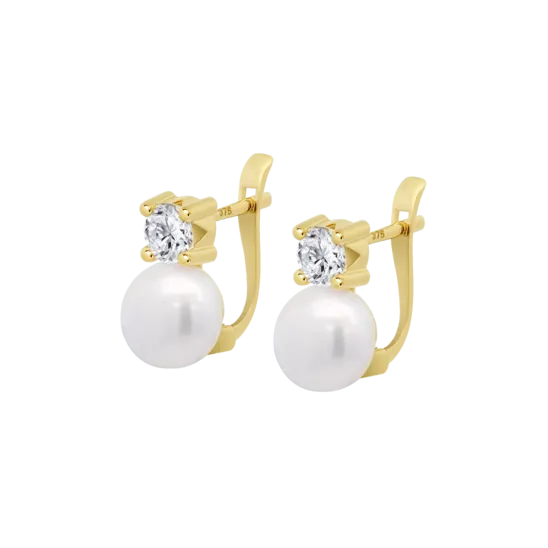 Pendientes Perla Time Road Lg00090/7 Oro 9k