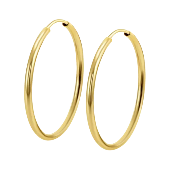 Pendientes De Aro Time Road Lg00116/25 Oro 9k, Mujer
