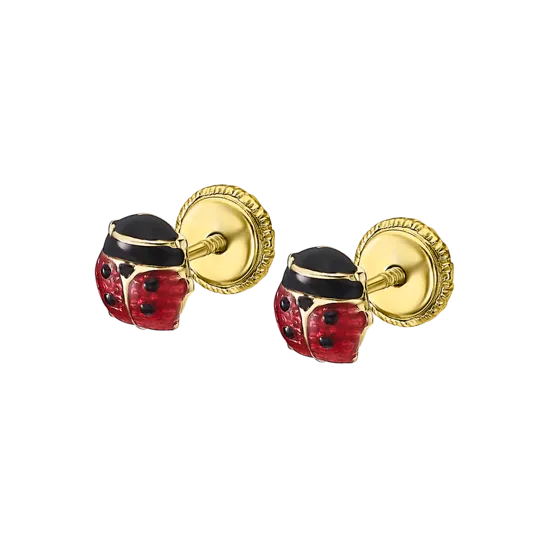 Pendientes De Bebé Mariquita Lg00117/5 Oro 9k