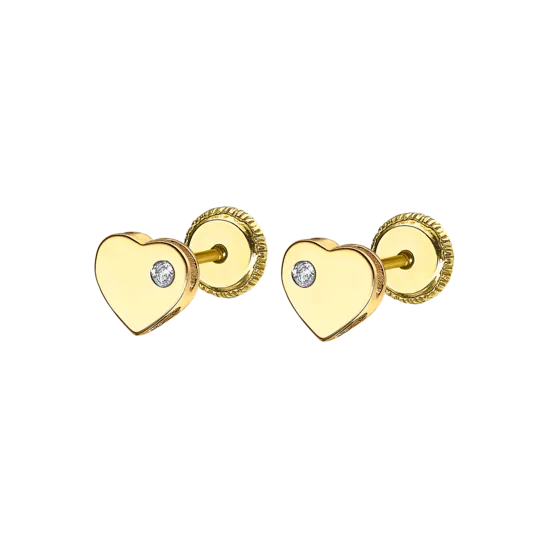 Pendientes De Bebé Corazón Lg00124/5 Oro 9k