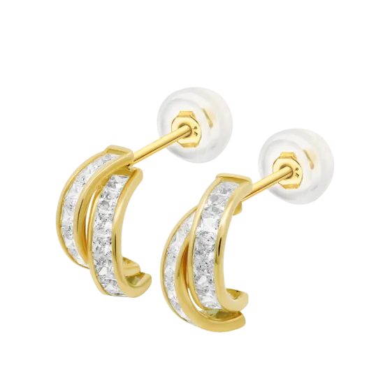 Pendientes Time Road Lg00128 Oro 9k, Mujer