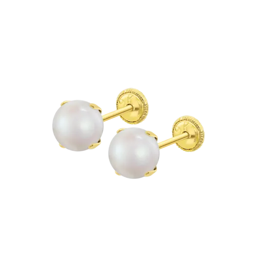 Pendientes Perla Time Road Lg00200 Oro 9k, Infantil