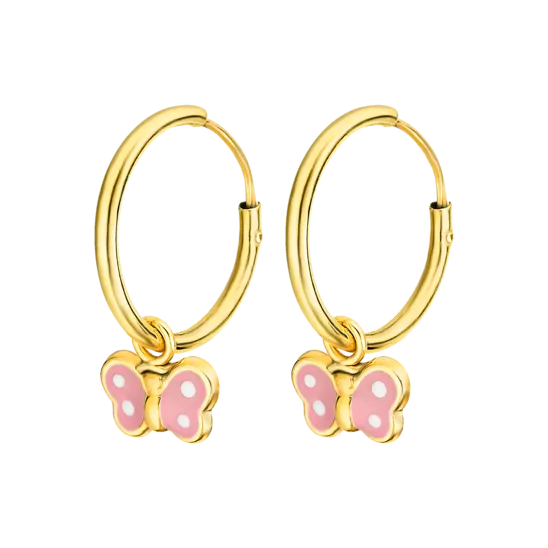 Pendientes Mariposa Time Road Lg00204/12 Oro 9k, Infantil