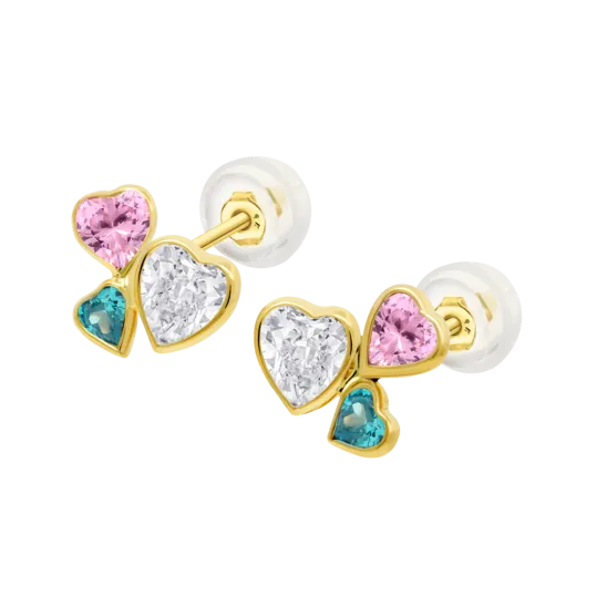 Pendientes Corazón Time Road Lg00214 Oro 9k, Mujer