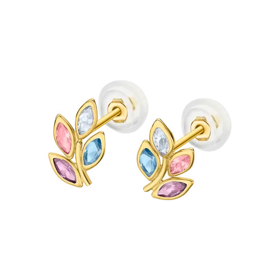 Pendientes Time Road Lg00270 Oro 9k, Mujer