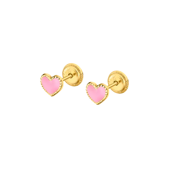Pendientes Corazón Time Road Lg00306 Oro, Bebé
