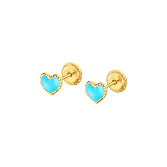 Pendientes Corazón Time Road Lg00311 Oro, Bebé