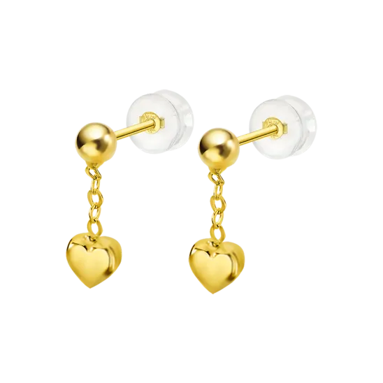 Pendientes Corazón Time Road Lu00037 Oro, Mujer