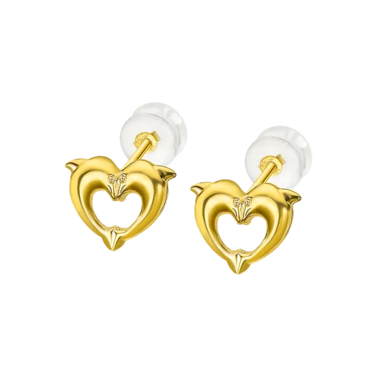 Pendientes Corazón Time Road Lu00038 Oro, Mujer