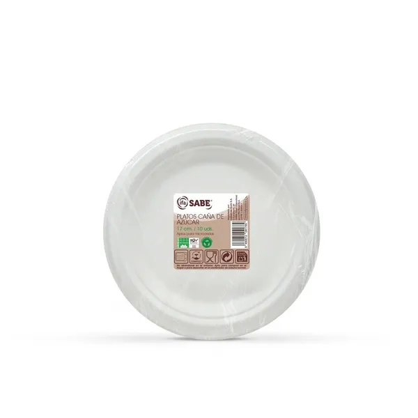 Platos caña de azúcar IFA SABE 17 cm 10 unidades
