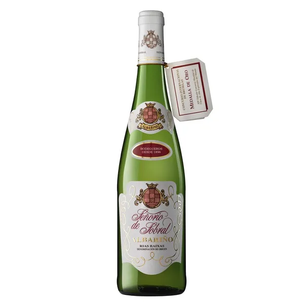 Vino blanco D.O.Rías Baixas SEÑORIO DE SOBRAL albariño botella 75 cl
