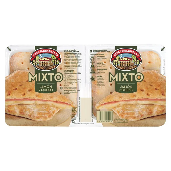 Mixto de jamón y queso TARRADELLAS 2X135 g