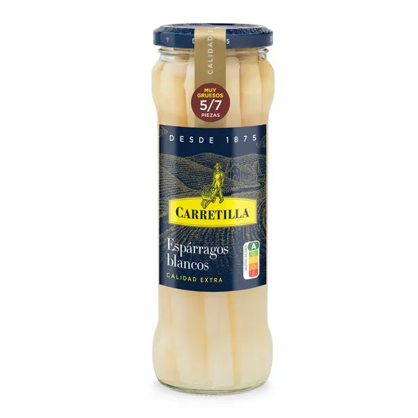 Espárragos blancos CARRETILLA muy gruesos 5/7 Extra frasco 210 g pne.