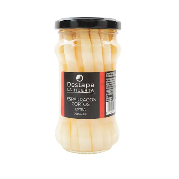 Espárragos blancos cortos DESTAPA LA HUERTA delgados Extra frasco 110 g pne.