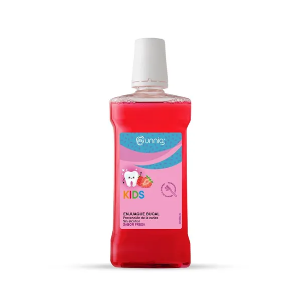 Enjuague bucal IFA UNNIA kids sabor fresa botella 500 ml