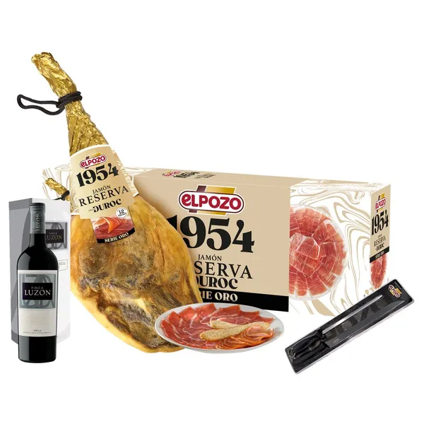 Jamón reserva ELPOZO 1954 serie oro pieza 7,5-8,5 kg + lote producto