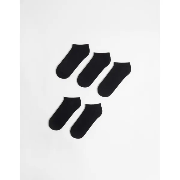Pack 5 calcetines tobilleros negro talla 35/41