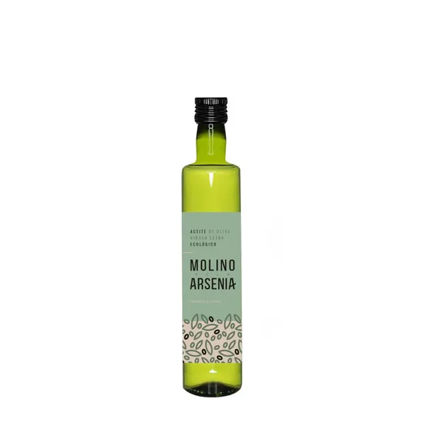Aceite oliva virgen extra MOLINO DE LA ARSENIA ecológico botella vidrio 500 ml