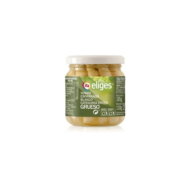 Yemas de espárragos blancos IFA ELIGES frasco 110 g pne.
