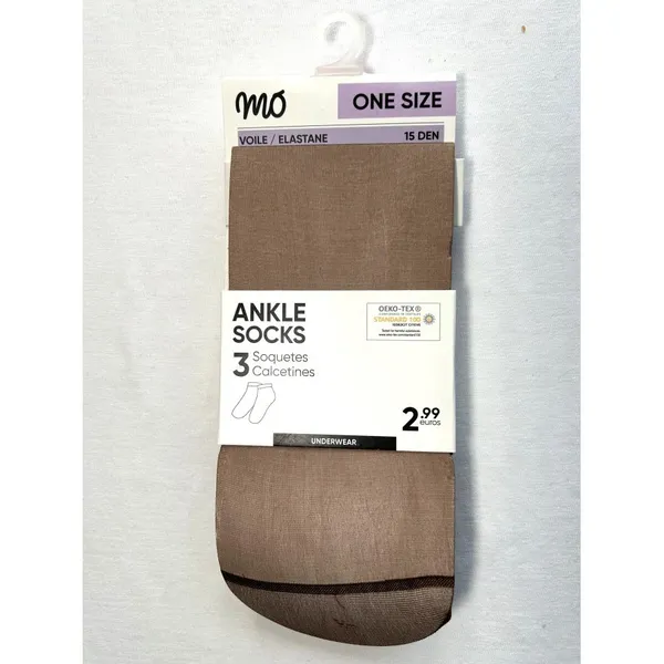 Pack 3 calcetines 15D tabac talla única