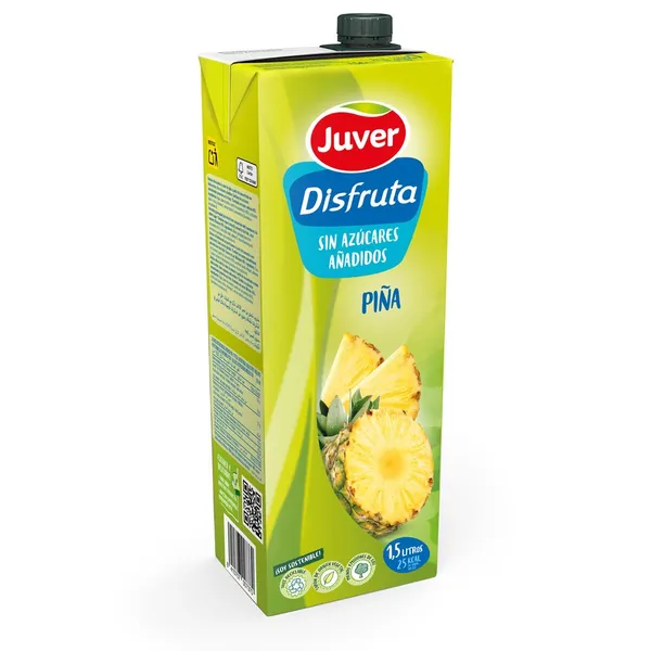 Néctar piña JUVER Disfruta sin azúcar añadido 1,5 l